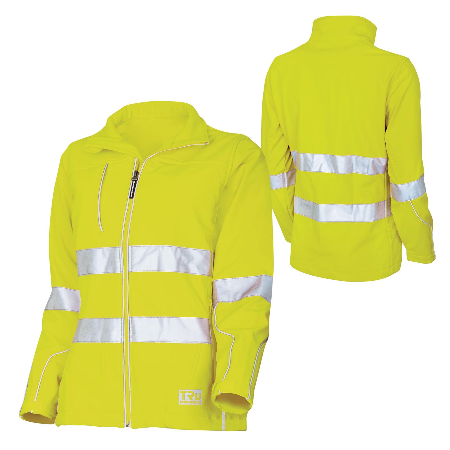 TRu Workwear - Womens Softshell Full Zip Jacket with Reflective Tape - TJW1960T1