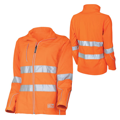 TRu Workwear - Womens Softshell Full Zip Jacket with Reflective Tape - TJW1960T1