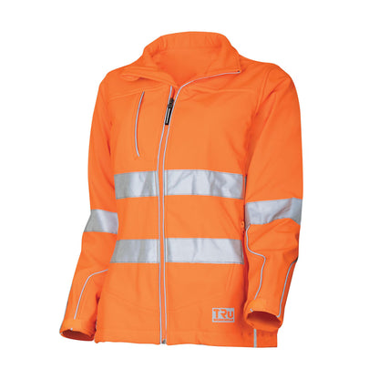 TRu Workwear - Womens Softshell Full Zip Jacket with Reflective Tape - TJW1960T1