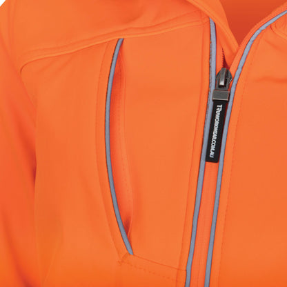 TRu Workwear - Womens Softshell Full Zip Jacket with Reflective Tape - TJW1960T1