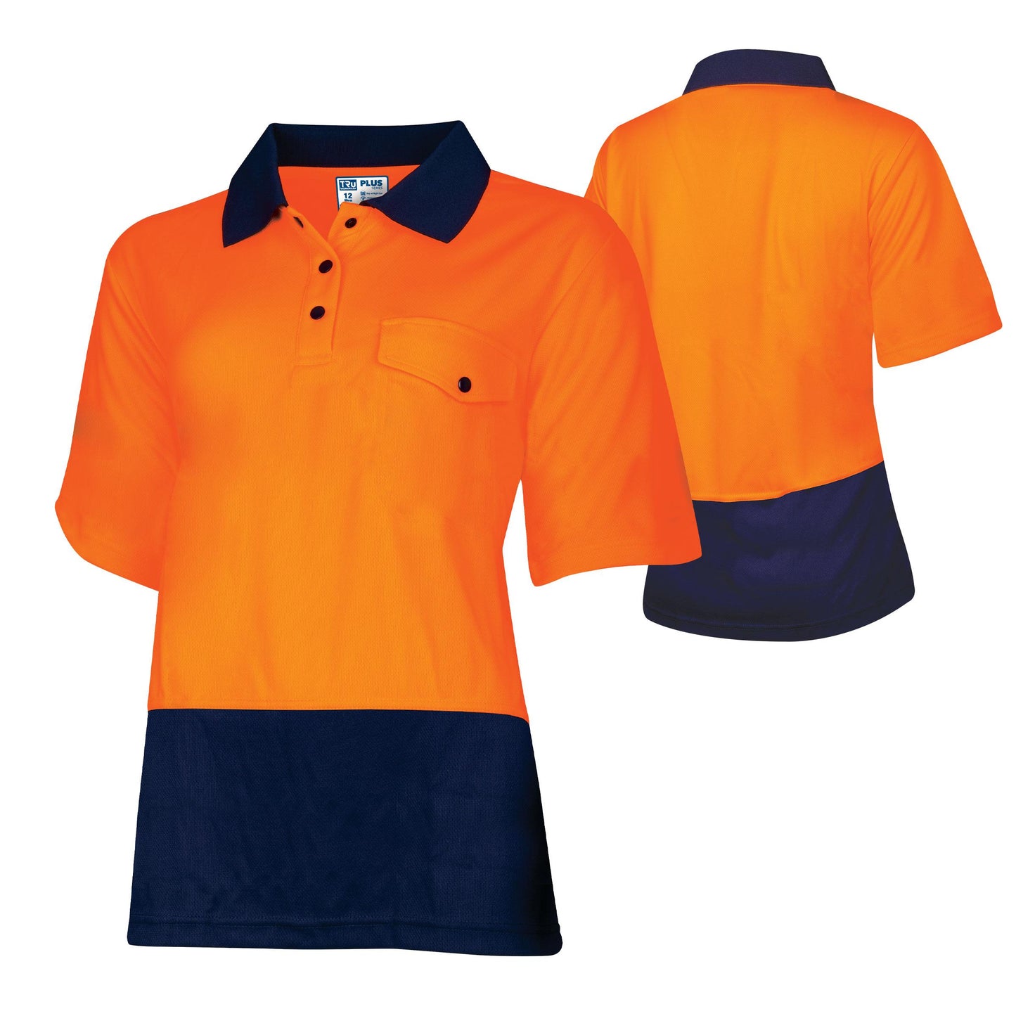 Tru Workwear -  Recycled Women's Anti-Microbial Micromesh S/S Two Tone Hi-Vis Polo Shirt - TSW2415