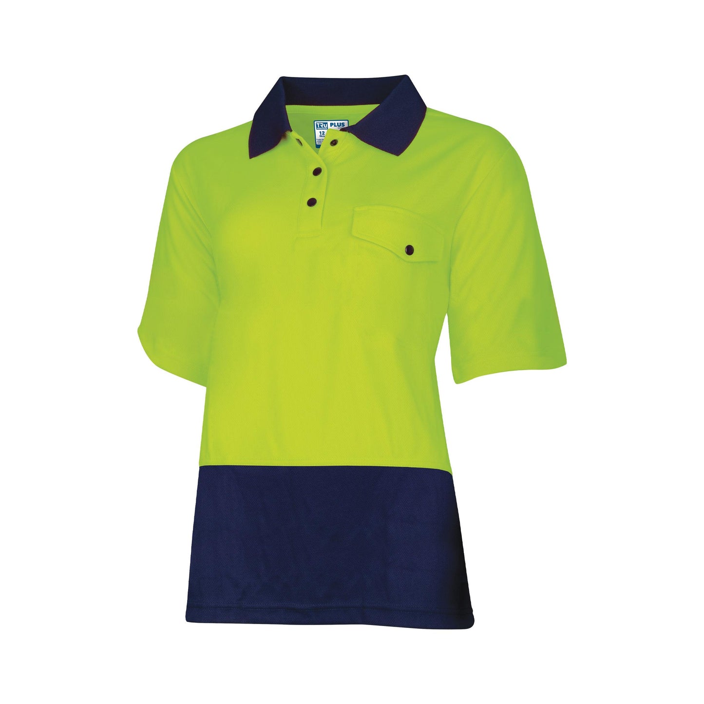 Tru Workwear -  Recycled Women's Anti-Microbial Micromesh S/S Two Tone Hi-Vis Polo Shirt - TSW2415