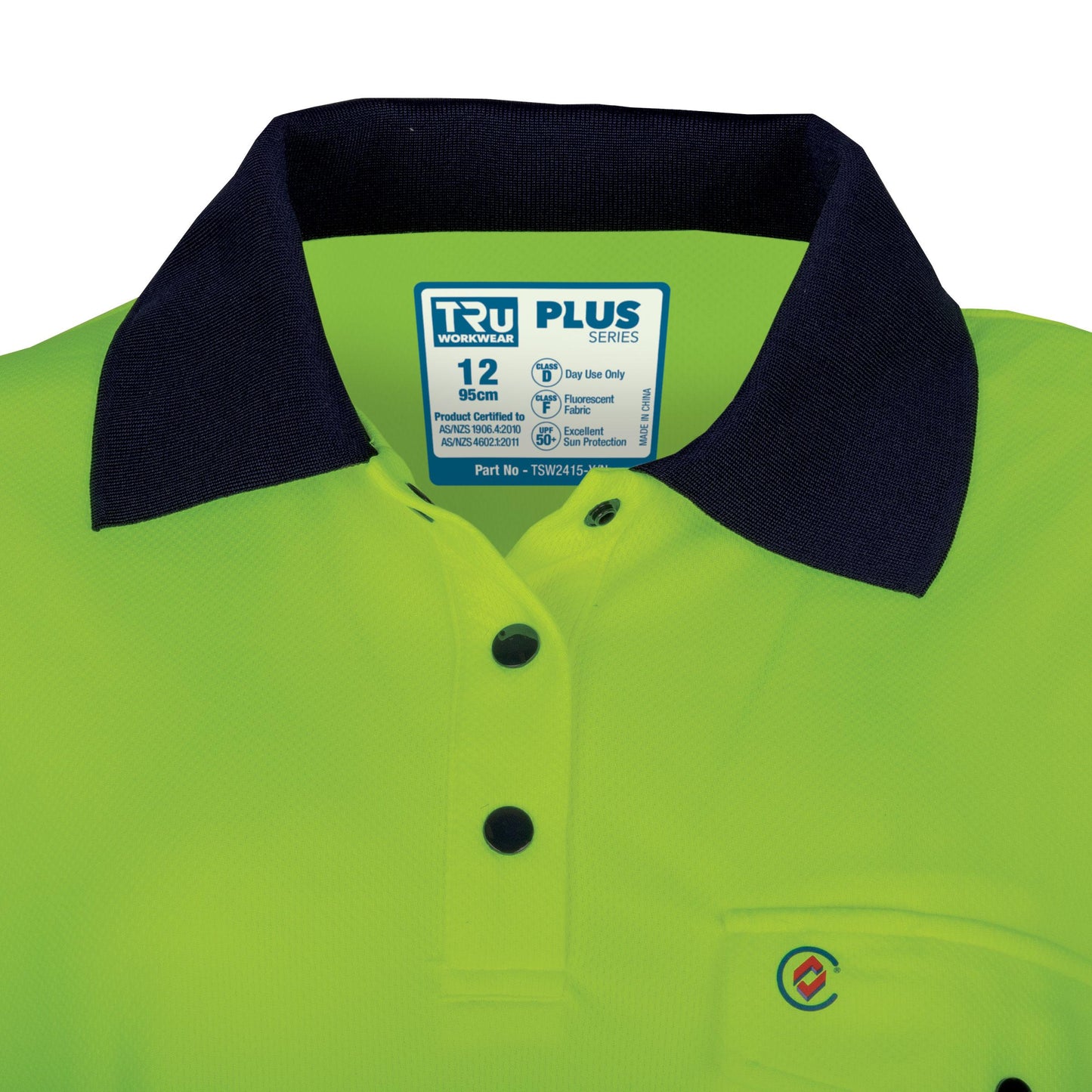 Tru Workwear -  Recycled Women's Anti-Microbial Micromesh S/S Two Tone Hi-Vis Polo Shirt - TSW2415
