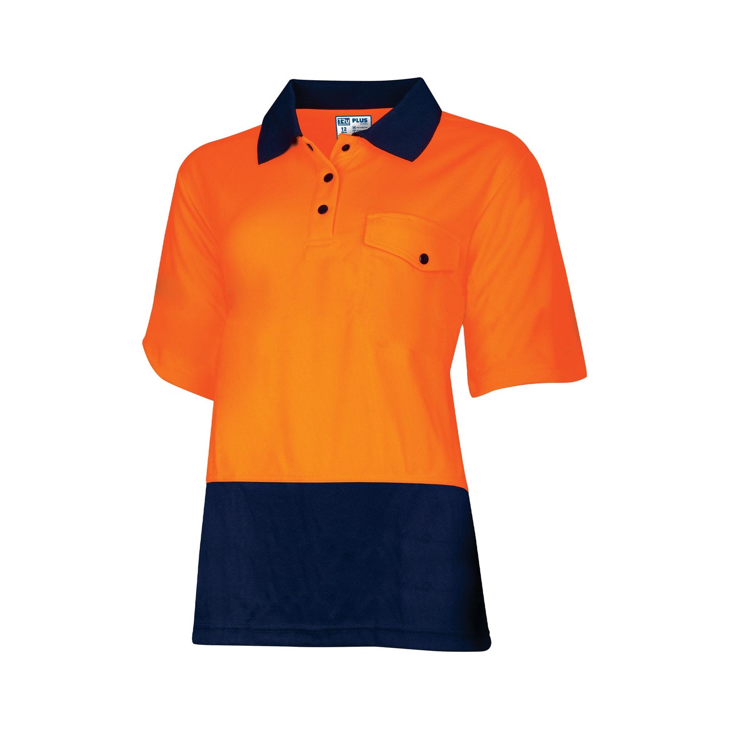 Tru Workwear -  Recycled Women's Anti-Microbial Micromesh S/S Two Tone Hi-Vis Polo Shirt - TSW2415