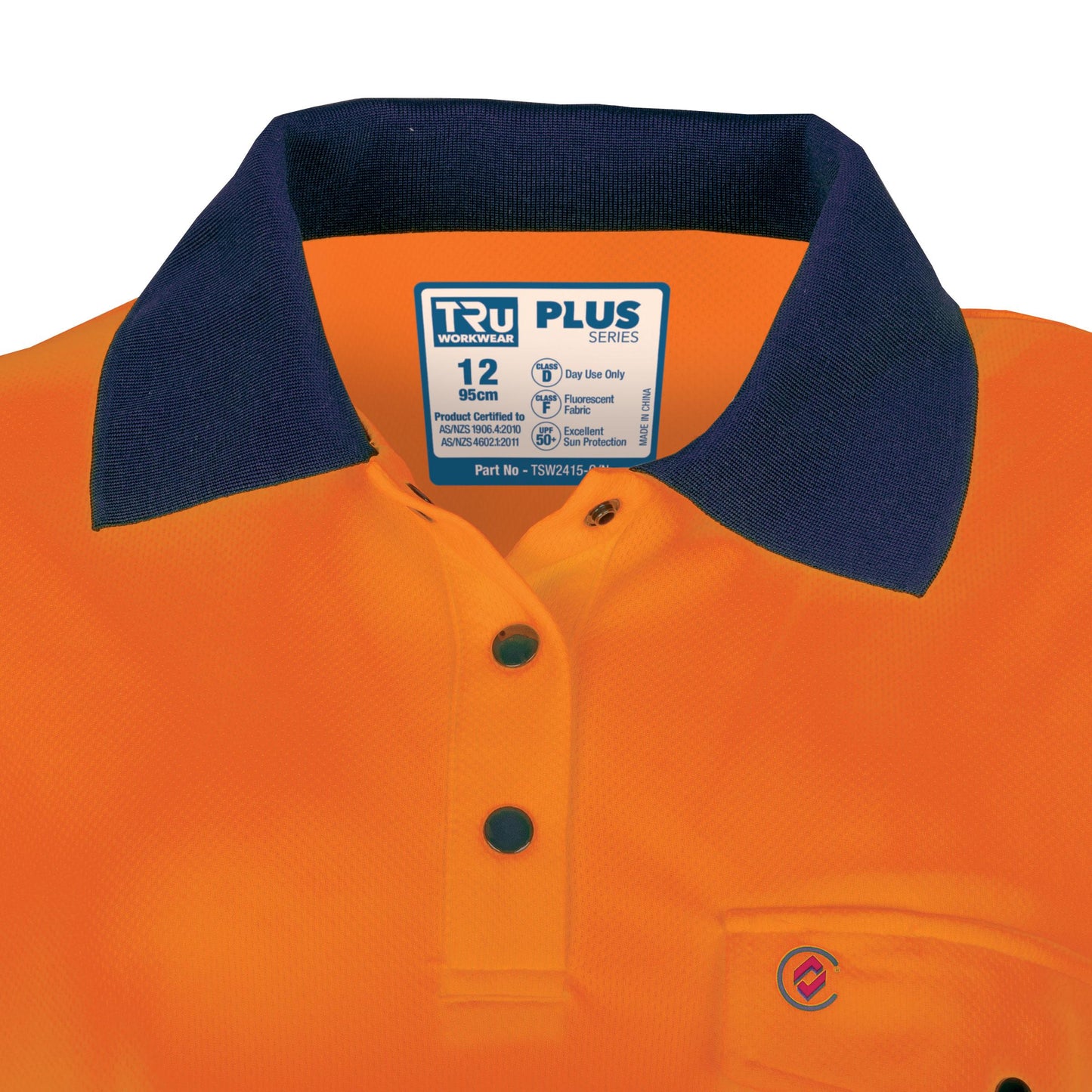 Tru Workwear -  Recycled Women's Anti-Microbial Micromesh S/S Two Tone Hi-Vis Polo Shirt - TSW2415
