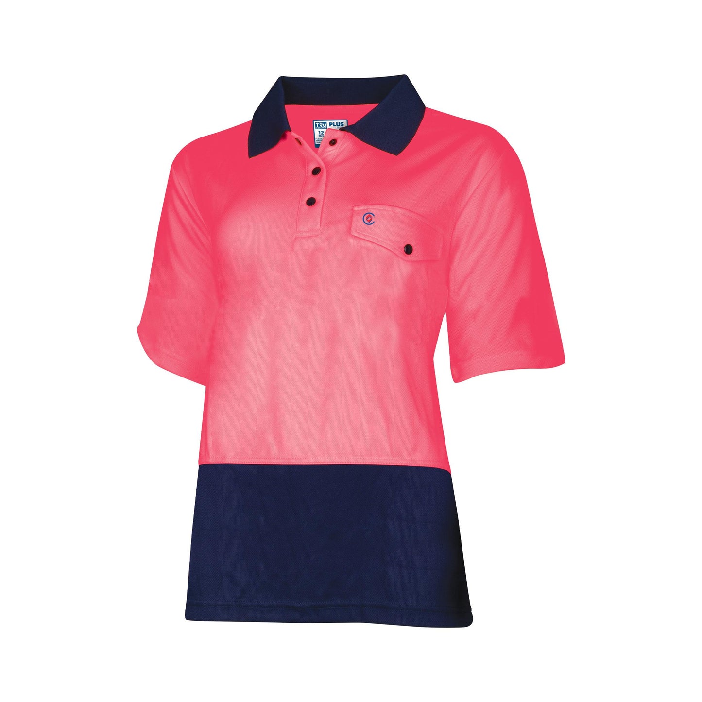 Tru Workwear -  Recycled Women's Anti-Microbial Micromesh S/S Two Tone Hi-Vis Polo Shirt - TSW2415