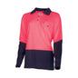 TRu Workwear - Recycled Women's Anti-Microbial Micromesh L/S Two Tone Hi-Vis Polo Shirt - TSW2425
