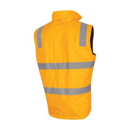 TRu Workwear - Reversible Polyester Oxford Vest w/ Reflective Tape Vic Rail - TV1915T4