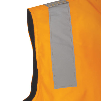 TRu Workwear - Reversible Polyester Oxford Vest w/ Reflective Tape Vic Rail - TV1915T4
