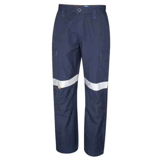 TRu Workwear - Midweight Cotton Canvas Trouser with Reflective Tape - DTW1150T