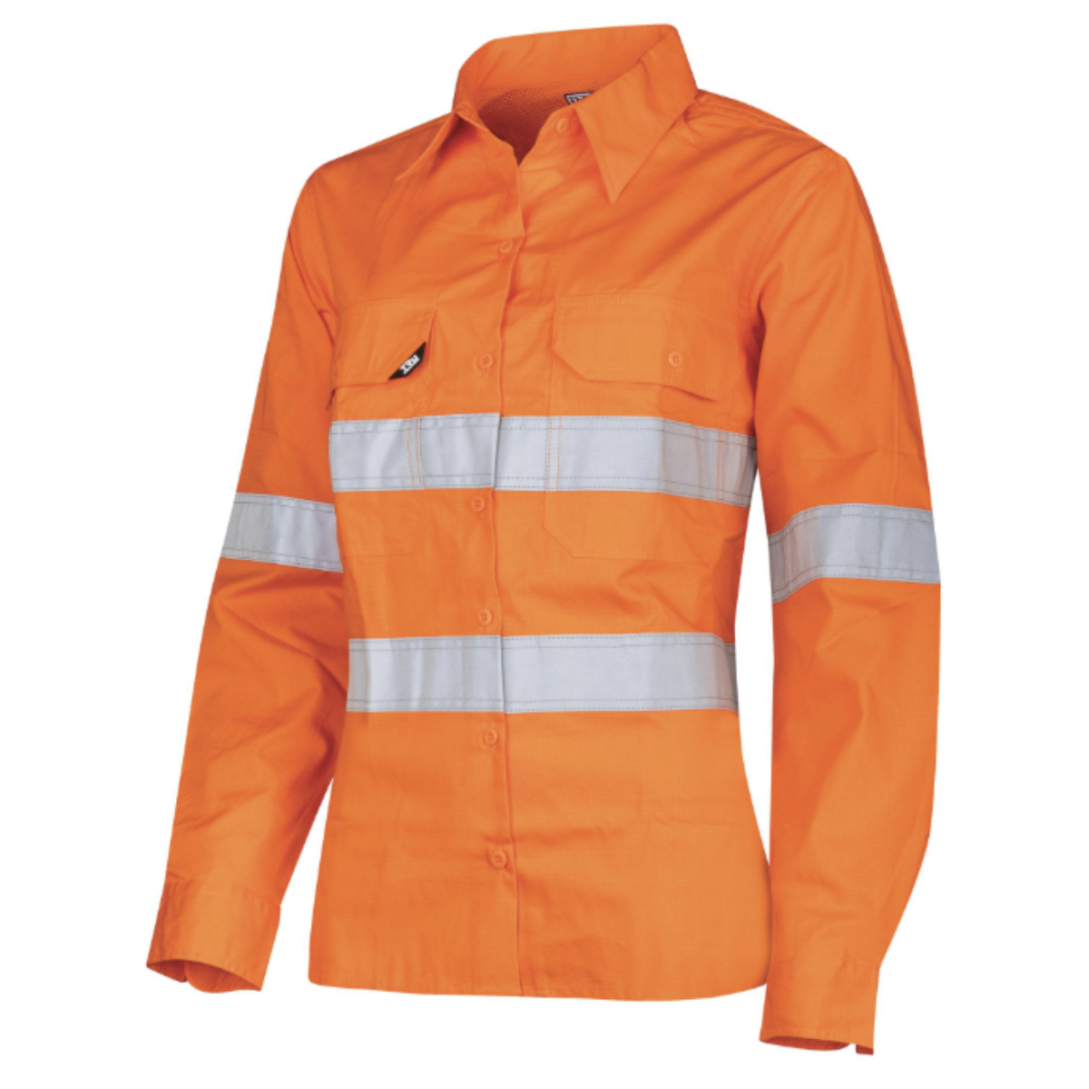 WOMENS Ripstop Vented L/S Hi-Vis Shirt With Reflective Tape