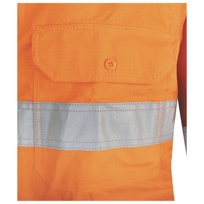 WOMENS Ripstop Vented L/S Hi-Vis Shirt With Reflective Tape