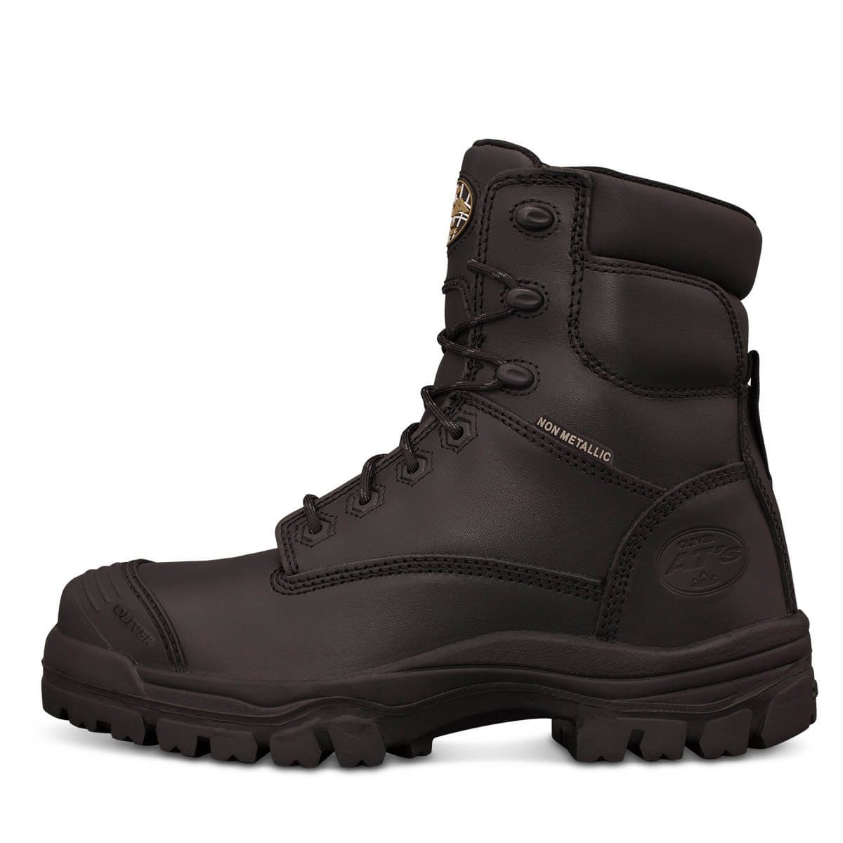 Oliver - 150mm Zip Sided Safety Boots Black - 45 645z