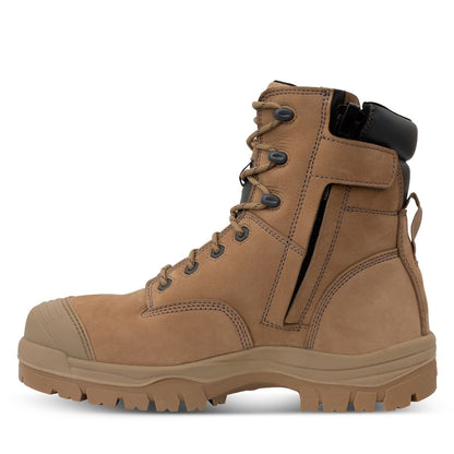 Oliver - 150mm Zip Sided Safety Boots Stone - 45 652z